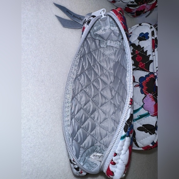 Vera Bradley 4 Piece Cotton Organizer Vineyard Floral Quilted Gray Blue … - Picture 3 of 5